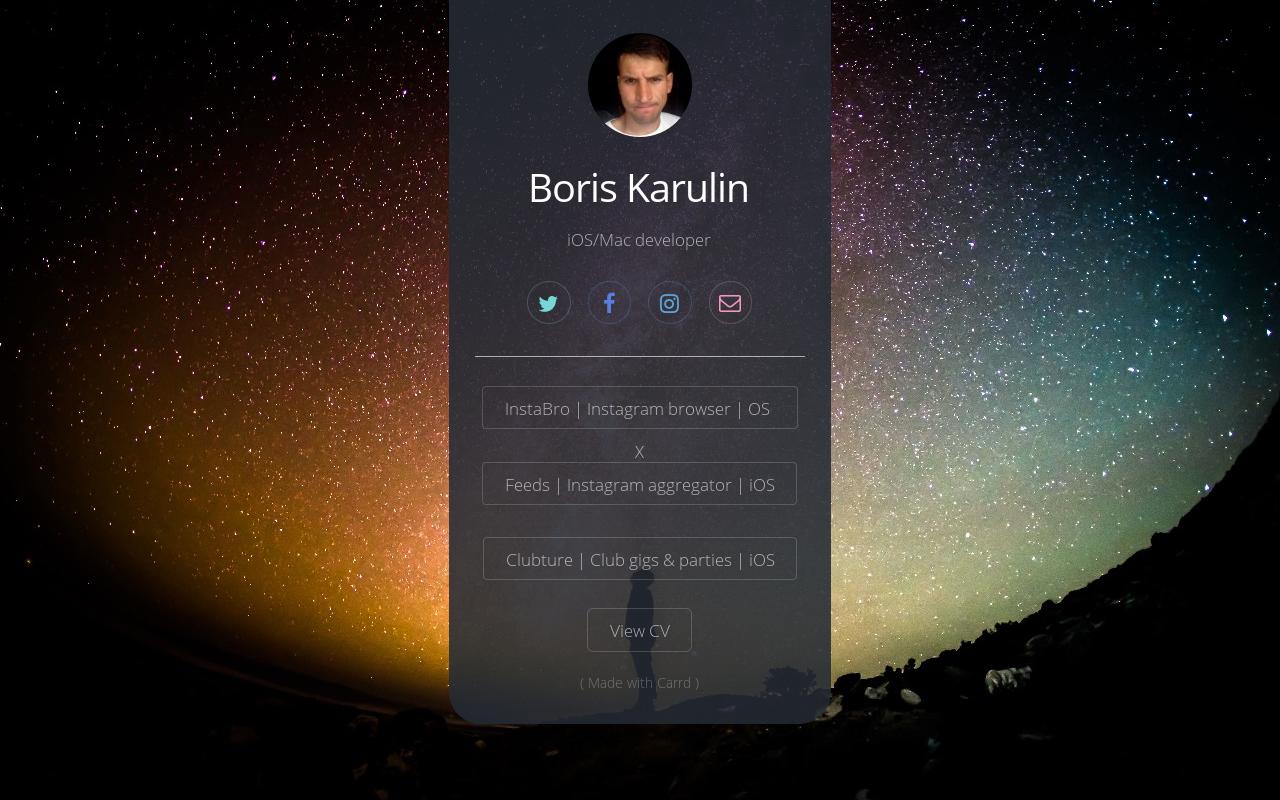 Carrd profile picture for @boris